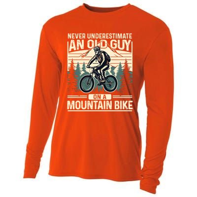 Mountain Bike Bicycle Lovers FatherS Day Gift For Dad Gift Cooling Performance Long Sleeve Crew