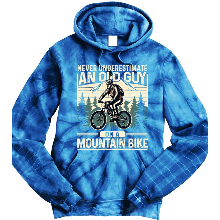 Mountain Bike Bicycle Lovers FatherS Day Gift For Dad Gift Tie Dye Hoodie