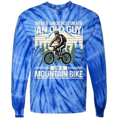 Mountain Bike Bicycle Lovers FatherS Day Gift For Dad Gift Tie-Dye Long Sleeve Shirt