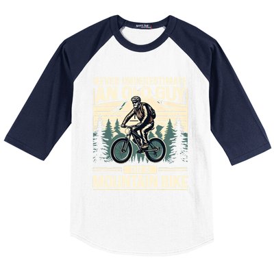 Mountain Bike Bicycle Lovers FatherS Day Gift For Dad Gift Baseball Sleeve Shirt