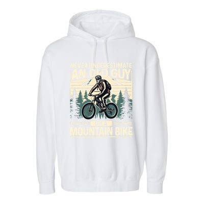 Mountain Bike Bicycle Lovers FatherS Day Gift For Dad Gift Garment-Dyed Fleece Hoodie