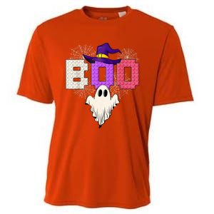 Master Builder Boo Ghost Halloween Girl Kids Block Building Cooling Performance Crew T-Shirt