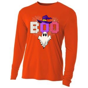 Master Builder Boo Ghost Halloween Girl Kids Block Building Cooling Performance Long Sleeve Crew