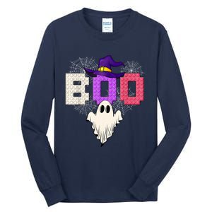 Master Builder Boo Ghost Halloween Girl Kids Block Building Tall Long Sleeve T-Shirt