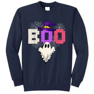 Master Builder Boo Ghost Halloween Girl Kids Block Building Tall Sweatshirt