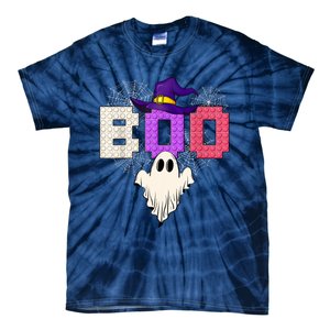 Master Builder Boo Ghost Halloween Girl Kids Block Building Tie-Dye T-Shirt