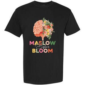 Maslow before bloom Psychology groovy wavy therapy counselor Garment-Dyed Heavyweight T-Shirt