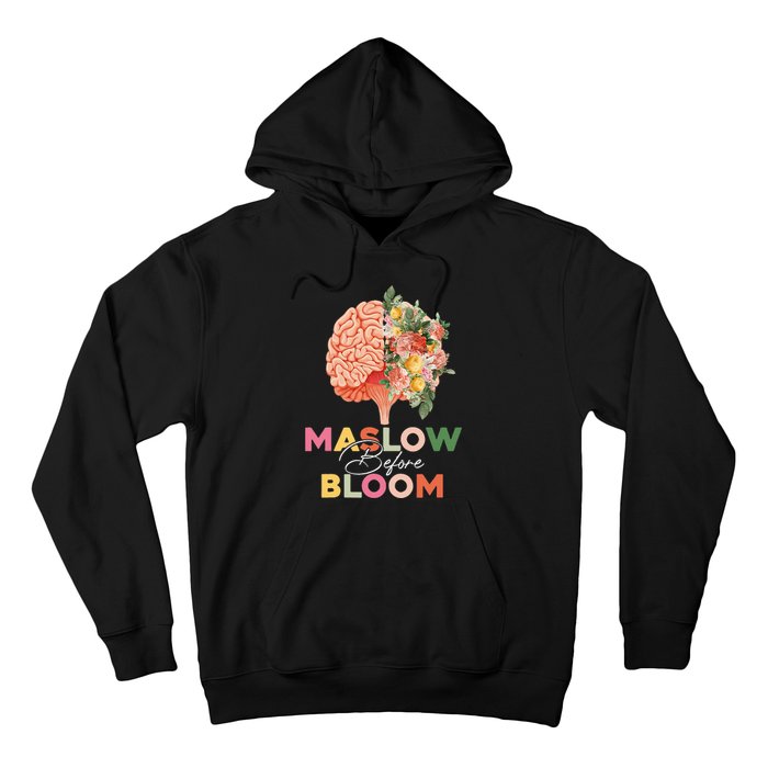 Maslow before bloom Psychology groovy wavy therapy counselor Hoodie