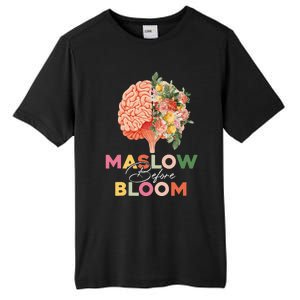 Maslow before bloom Psychology groovy wavy therapy counselor Tall Fusion ChromaSoft Performance T-Shirt