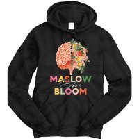 Maslow before bloom Psychology groovy wavy therapy counselor Tie Dye Hoodie