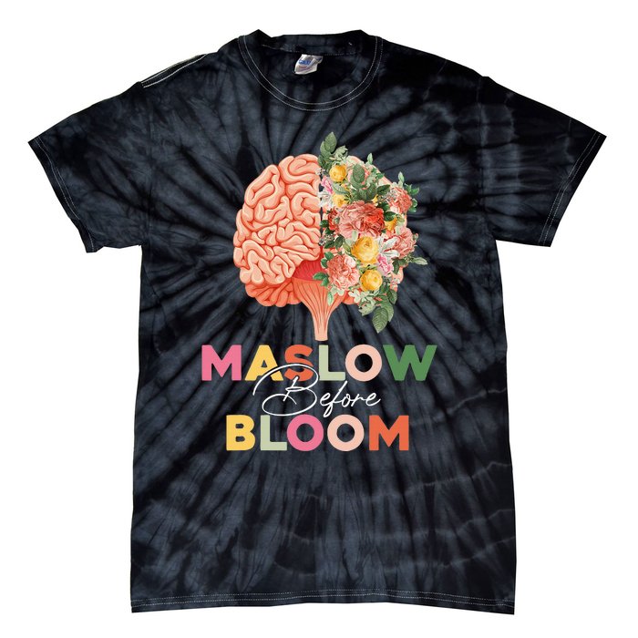 Maslow before bloom Psychology groovy wavy therapy counselor Tie-Dye T-Shirt