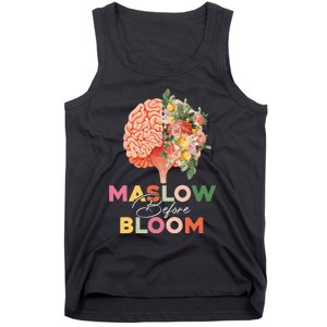 Maslow before bloom Psychology groovy wavy therapy counselor Tank Top