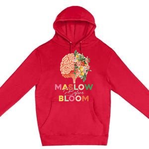 Maslow before bloom Psychology groovy wavy therapy counselor Premium Pullover Hoodie