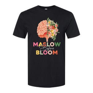 Maslow before bloom Psychology groovy wavy therapy counselor Softstyle CVC T-Shirt