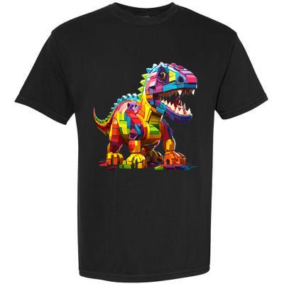 Master Builder Bricks Blocks Play Toys Dinosaur Garment-Dyed Heavyweight T-Shirt