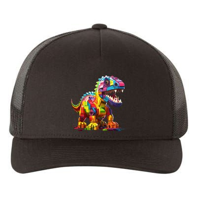 Master Builder Bricks Blocks Play Toys Dinosaur Yupoong Adult 5-Panel Trucker Hat