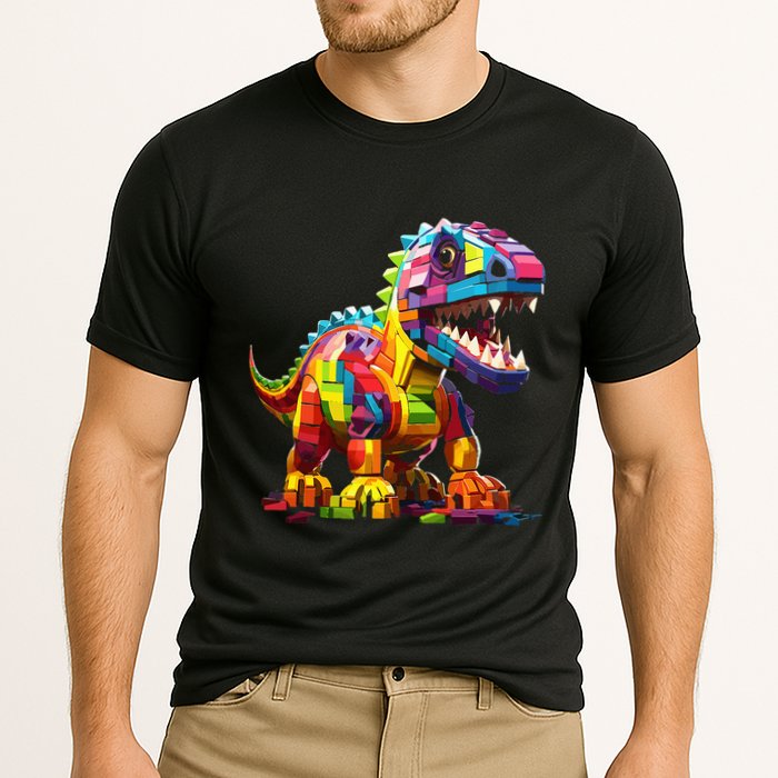 Master Builder Bricks Blocks Play Toys Dinosaur Performance Shirt