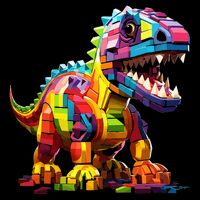 Master Builder Bricks Blocks Play Toys Dinosaur Performance Shirt