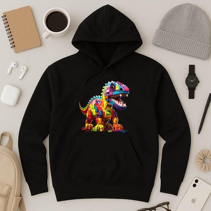 Master Builder Bricks Blocks Play Toys Dinosaur Hoodie