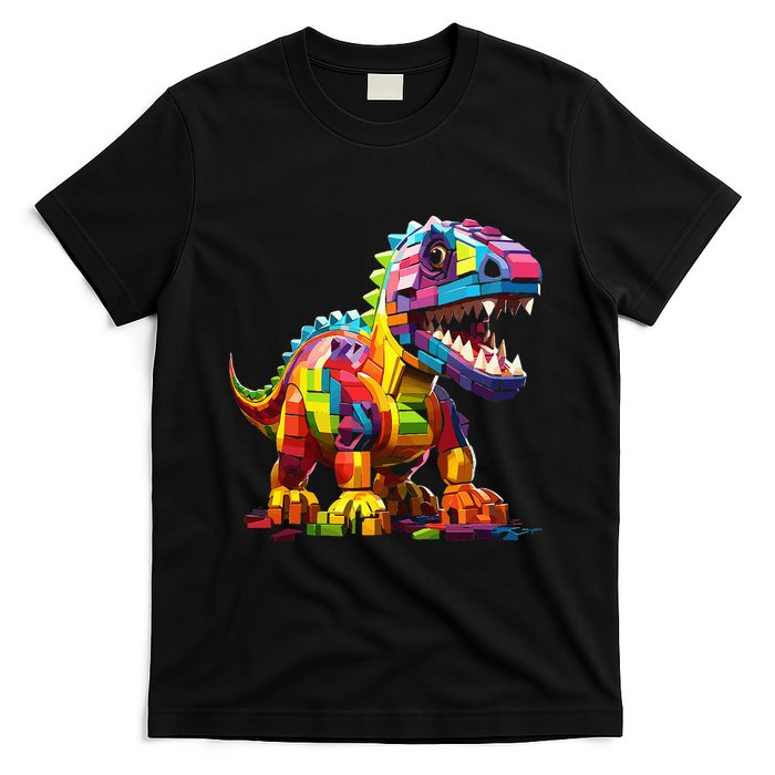 Master Builder Bricks Blocks Play Toys Dinosaur T-Shirt