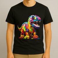 Master Builder Bricks Blocks Play Toys Dinosaur T-Shirt