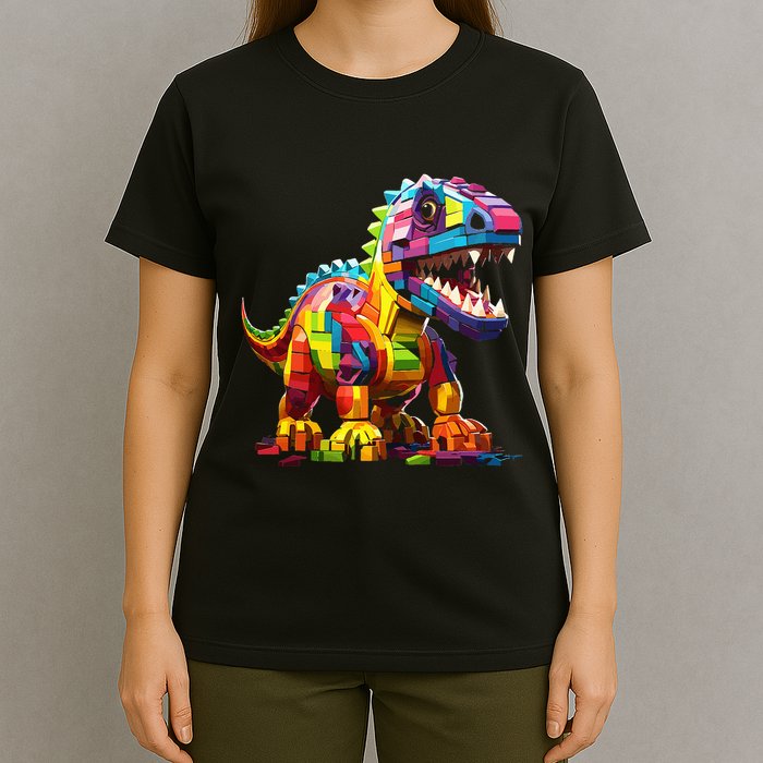 Master Builder Bricks Blocks Play Toys Dinosaur T-Shirt