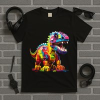 Master Builder Bricks Blocks Play Toys Dinosaur T-Shirt