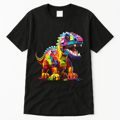 Master Builder Bricks Blocks Play Toys Dinosaur Tall T-Shirt