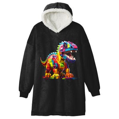Master Builder Bricks Blocks Play Toys Dinosaur Hooded Wearable Blanket