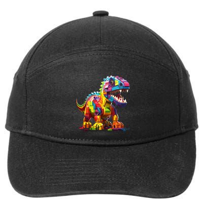 Master Builder Bricks Blocks Play Toys Dinosaur 7-Panel Snapback Hat