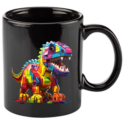 Master Builder Bricks Blocks Play Toys Dinosaur 11oz C Handle Ceramic Mug