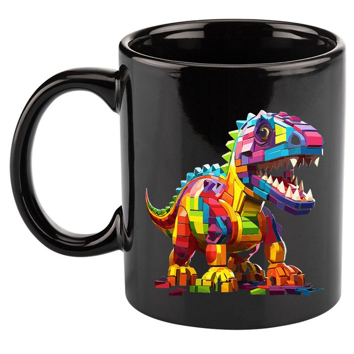 Master Builder Bricks Blocks Play Toys Dinosaur 11oz C Handle Ceramic Mug