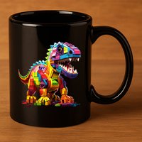 Master Builder Bricks Blocks Play Toys Dinosaur 11oz C Handle Ceramic Mug