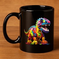 Master Builder Bricks Blocks Play Toys Dinosaur 11oz C Handle Ceramic Mug