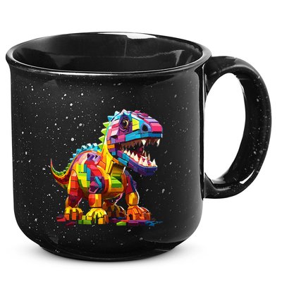 Master Builder Bricks Blocks Play Toys Dinosaur 15oz Campfire Ceramic Mug