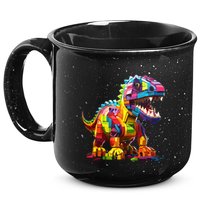 Master Builder Bricks Blocks Play Toys Dinosaur 15oz Campfire Ceramic Mug