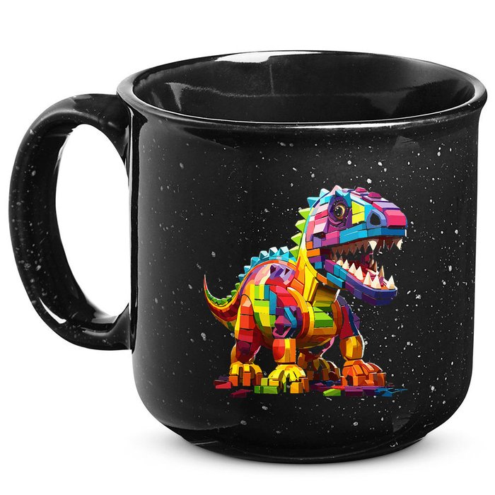 Master Builder Bricks Blocks Play Toys Dinosaur 15oz Campfire Ceramic Mug