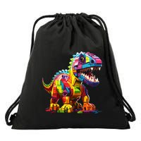 Master Builder Bricks Blocks Play Toys Dinosaur Drawstring Bag