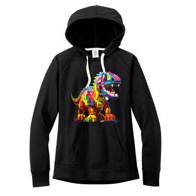 Master Builder Bricks Blocks Play Toys Dinosaur Women's Fleece Hoodie