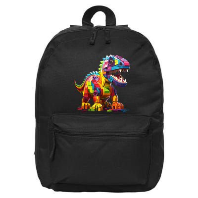 Master Builder Bricks Blocks Play Toys Dinosaur 16 in Basic Backpack