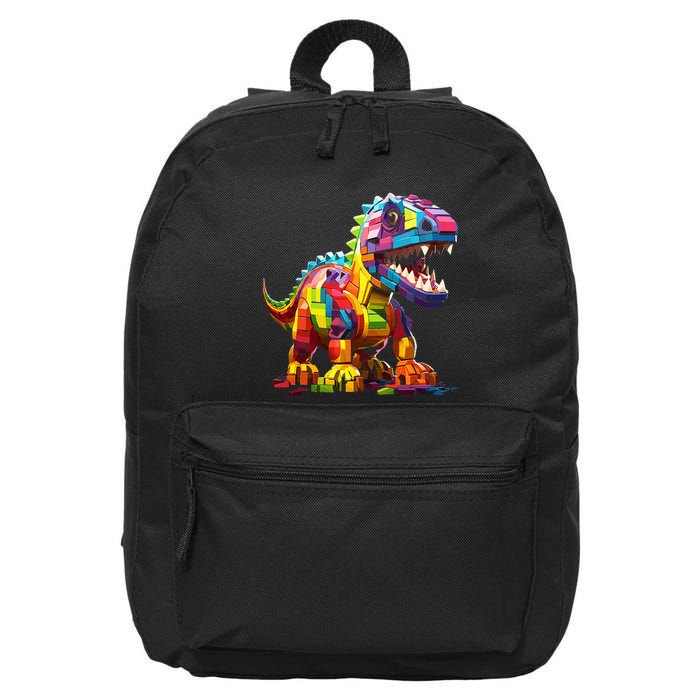 Master Builder Bricks Blocks Play Toys Dinosaur 16 in Basic Backpack