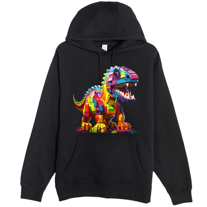 Master Builder Bricks Blocks Play Toys Dinosaur Premium Pullover Hoodie