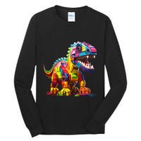 Master Builder Bricks Blocks Play Toys Dinosaur Tall Long Sleeve T-Shirt