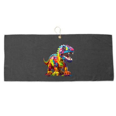 Master Builder Bricks Blocks Play Toys Dinosaur Large Microfiber Waffle Golf Towel