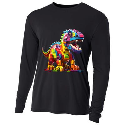 Master Builder Bricks Blocks Play Toys Dinosaur Cooling Performance Long Sleeve Crew