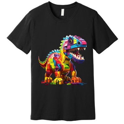 Master Builder Bricks Blocks Play Toys Dinosaur Premium T-Shirt