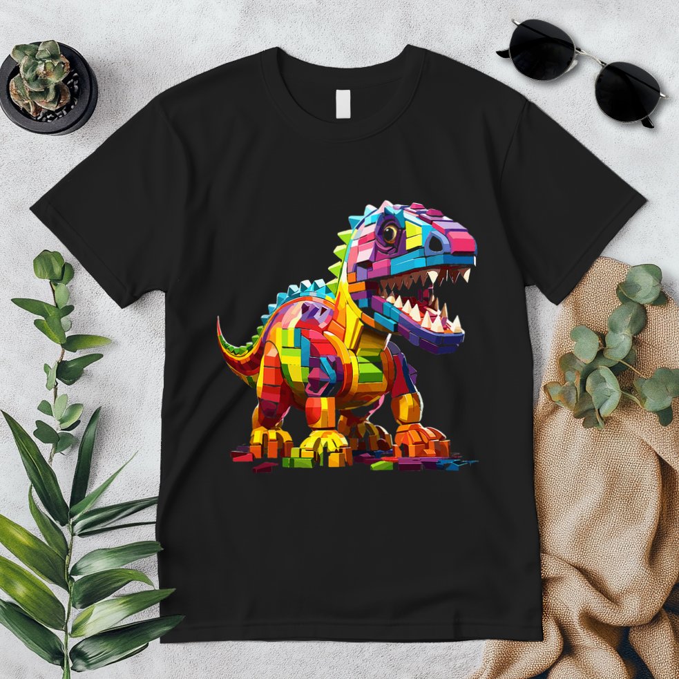 Master Builder Bricks Blocks Play Toys Dinosaur Premium T-Shirt