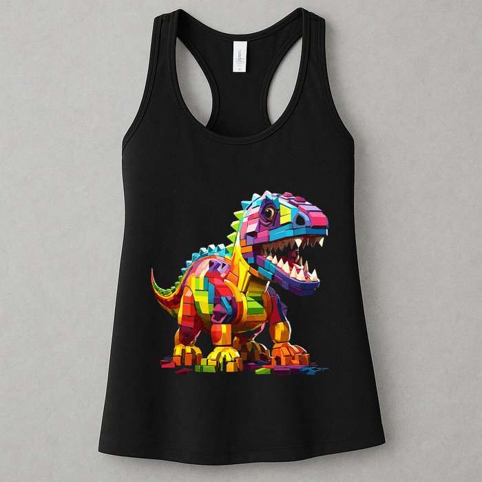 Master Builder Bricks Blocks Play Toys Dinosaur Womens Tank Top