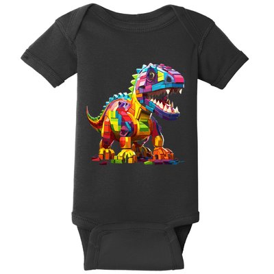 Master Builder Bricks Blocks Play Toys Dinosaur Baby Bodysuit