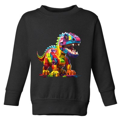 Master Builder Bricks Blocks Play Toys Dinosaur Toddler Sweatshirt